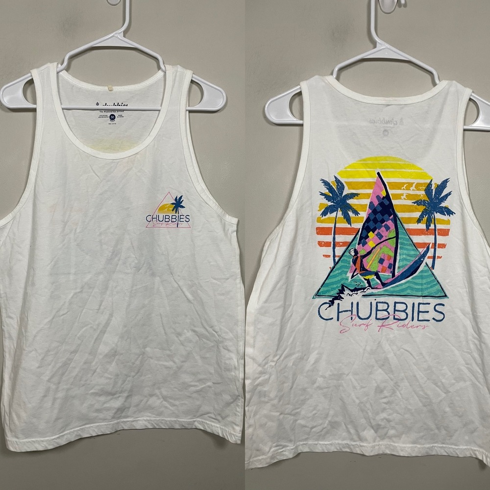 Chubbies Surf Riders Tank Size Medium Beach Summer Vacation Casual